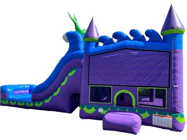 Used mermaid themed dual lane inflatable combo for sale North Carolina