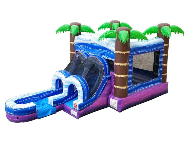 Used tropical water slide and bounce house combo unit for sale in NC